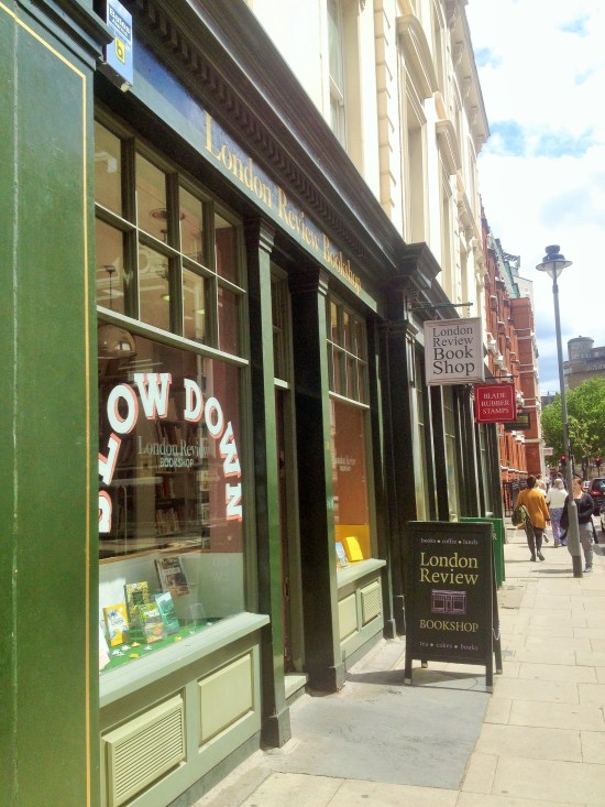 Shopfront of the London Review Bookshop (Bloomsbury)
